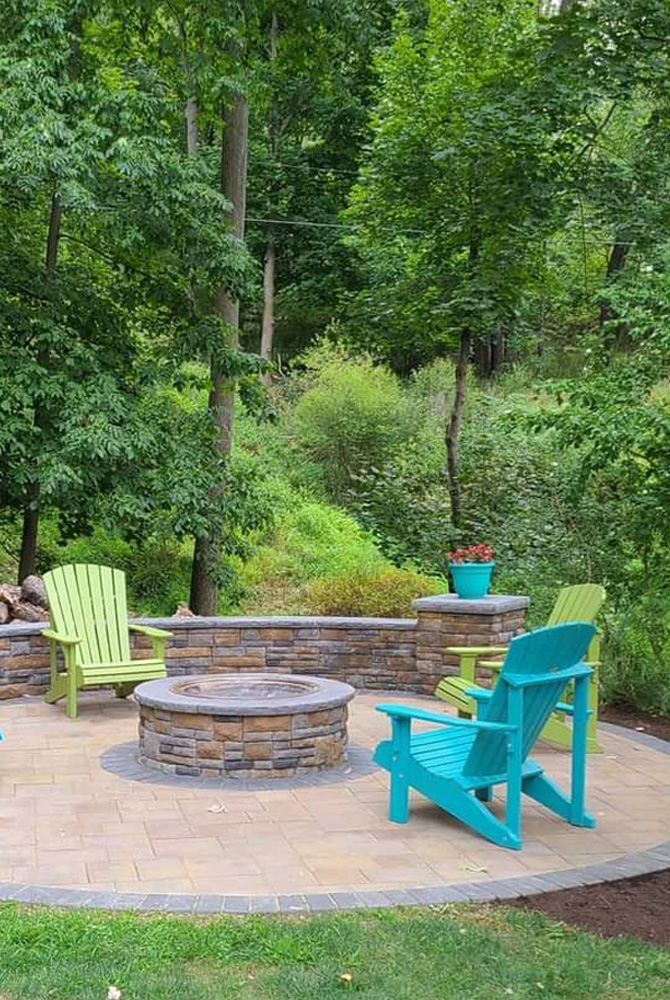 McGinn Hardscaping - Woodland Patio and Fire Pit